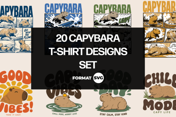 20 Capybara SVG Designs for Modern Branding