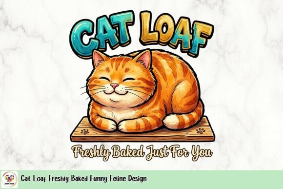 Cat Loaf Freshly Baked: A Whimsical Design Asset