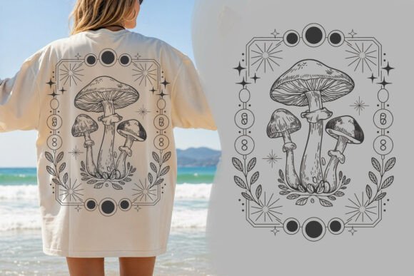 Celestial Mushroom PNG: A Design Asset for Mystical Branding