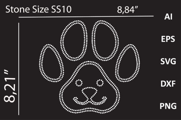DOG RHINESTONE TEMPLATE DESIGN: A Sparkling Asset for Creative Projects