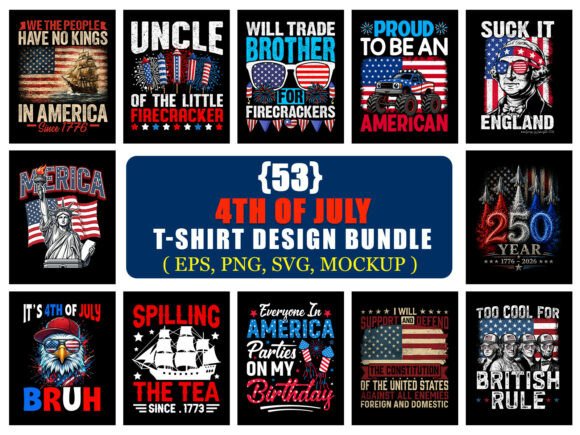Patriotic Design Bundle: Creative Assets for Independence Day
