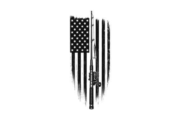 Patriotic Fishing Flag SVG Design: A Versatile Creative Asset