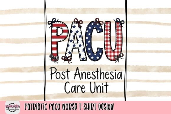 Patriotic PACU Nurse T-Shirt Design: A Tribute in Visual Design