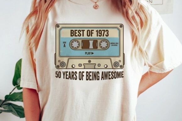Retro 1973 Cassette Tape Design: A Timeless Visual Asset