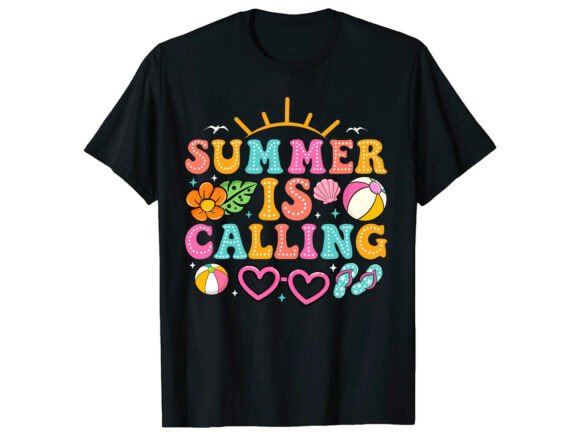 Summer is Calling: A Vibrant T-Shirt Design for Creative Projects