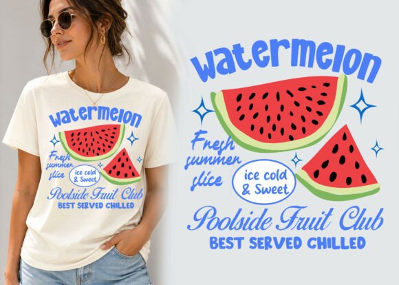 Summer Watermelon Fruit Shirt Design: A Fresh Graphic Asset