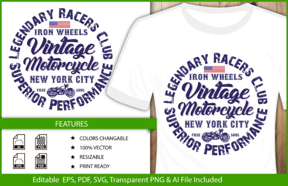 T-shirt Design Vintage Motorcycle NYC: A Designer's Asset