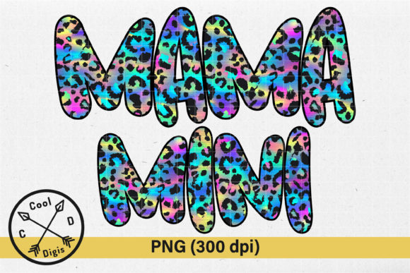 Unleash Creative Energy with the Mama and Mini Neon Leopard Design