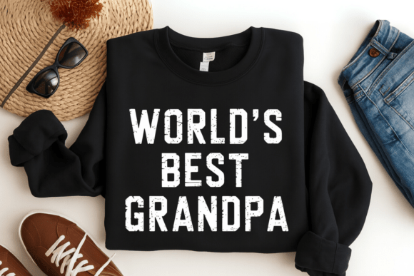 World's Best Grandpa PNG: Bold Typography for Impactful Design